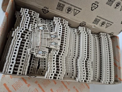100 x Weidmuller 1021500000 WDK 2.5 Terminal Block 10a AWG 26 - 12 - Incl VAT