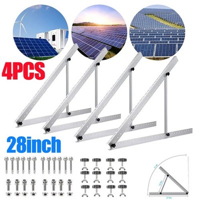 4x Solar Panel Stand Tilt Mount Brackets- Adjustable Angle for RV Roof Boat Roof