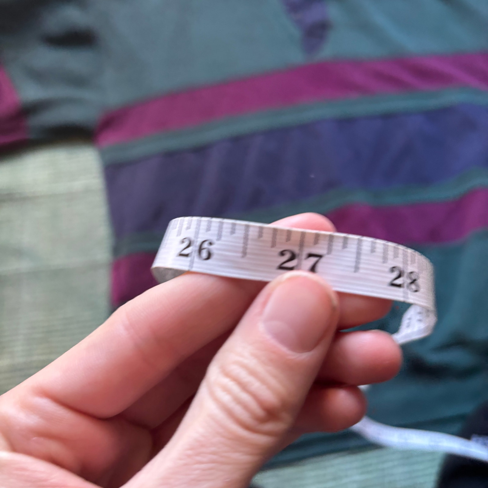 Vintage basic three tone striped collared sweatsh… - image 8