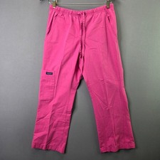 DAGACCI Scrub Pants XS Pink Elastic Drawstring Cargo Medical Uniform Nursing