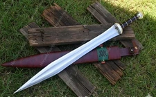 Hand Forged Gladius Sword 22" Carbon Steel Blade Rosewood Handle Collectible