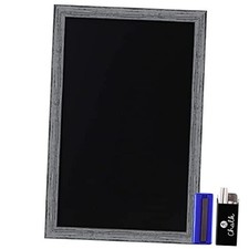 Rustic Grey Wooden Magnetic Wall Chalkboard, Extra Large 24 x 36 Inch 4 - Grey