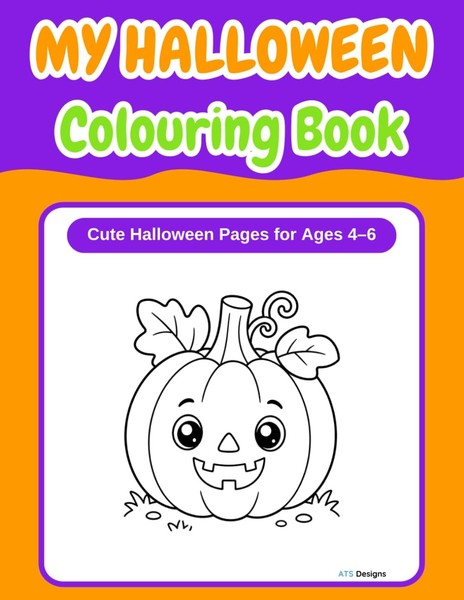Halloween Malbuch FüR Kinder 4-6 Jahre, SüßE Ausmalbilder, Kinderbuch-image