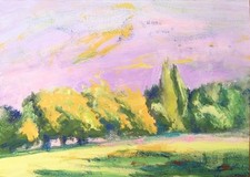 Tableau Impressionniste Arbre Paysage Romantique Parc MORSANG SUR ORGE Essonne
