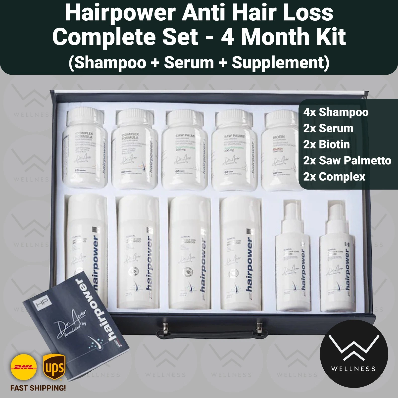 Hairpower After Hair Transplantation Anti Hair Loss Complete Set 4 Month Kit