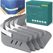 Bed Sheet Holders for Corners, Fitted Sheet Holders Fit Bed, Lock Sheet Holders