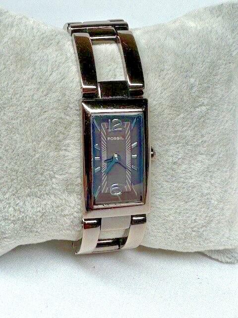 Ladies Fossil  ES-1817 Brown Tone Quartz Date Watch New Battery