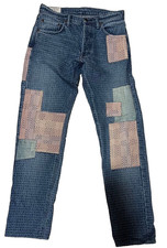 STUDIO D’ARTISAN Sashiko D18550 Denim Pants Jeans Cotton Blue W32 Inseam 28.7in