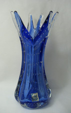 Vaso Di Vetro Zipfelvase Vintage Murano Flavio Poli Seguso Anni 60 Con Etichetta