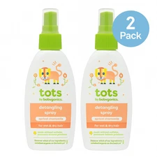 Tots by Babyganics Detangling Spray 6oz 2 Pack – New