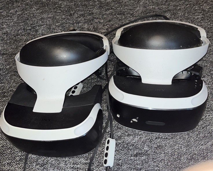 2 sony vr headset Untested House Clearance Find Spares Or Repairs ?