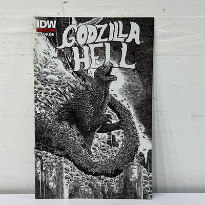 GODZILLA IN HELL 1 3rd PRINT VARIANT NM JAMES STOKOE B&W LOW PRINT