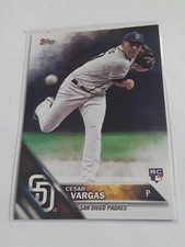Cesar Vargas SP Rookie 2016 Topps No U S 289 San Diego Padres