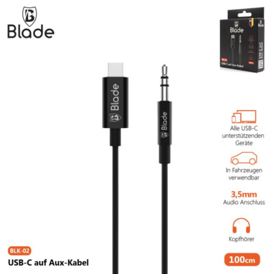 Premium 3.5mm AUX Kabel Type-C für iPhone 15 16 Samsung Xiaomi Huawei