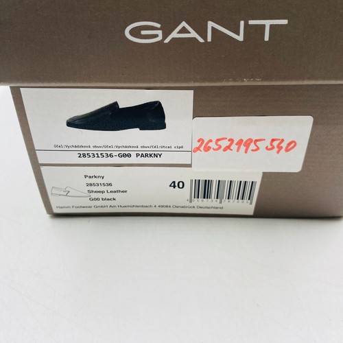 GANT Women's Black Leather Slip On Loafers Dress Shoes Size EUR 40 UK 6.5 US 8.5 - Picture 14 of 19