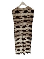 Vera & Lucy Brown Crinkle Midi Dress NWT Size M 12 14 Dakota Ombre RRP £30