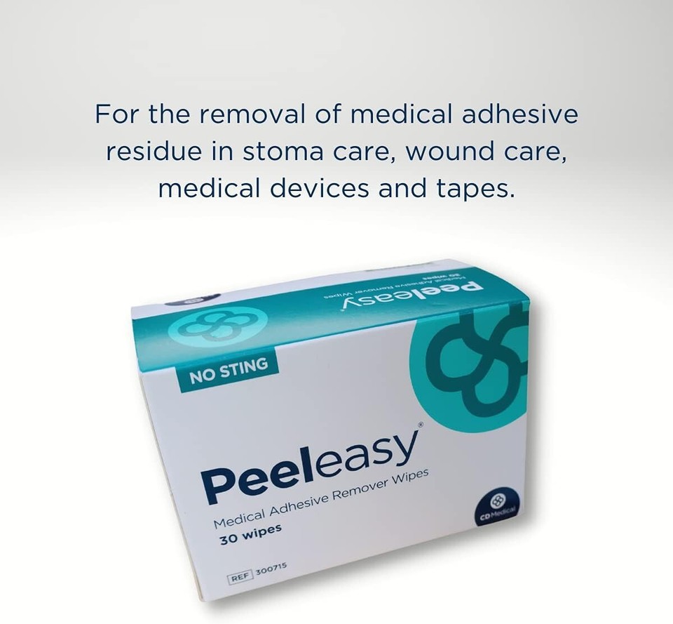 Peel Easy Adhesive Remover Wipes (Box Of 30) Medical Adhesive Remover