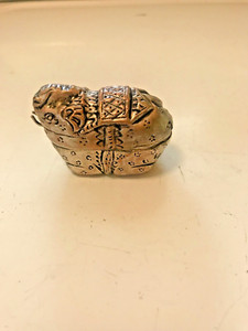 Silver Cambodian Elephant Betel Box, antique, acquired in early 70s in S. E Asia