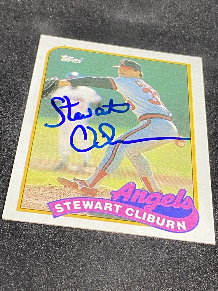 Stewart Cliburn Stu Stew 1989 Topps #649 California Angels Auto