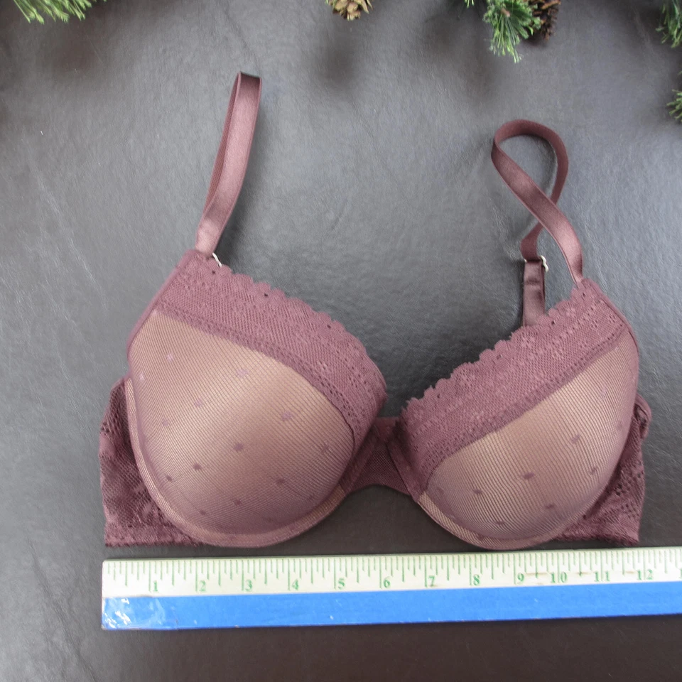 Бюстгальтер DKNY размер 34D розовый с подкладкой пуш-ап на косточках регулируемая застежка - Изображение 2 из 4