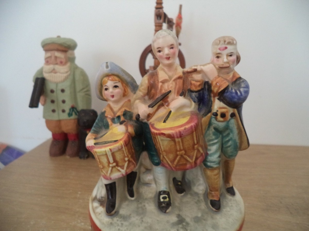 Vintage Spirit Of 76 Rotating Music Box PLAYS Yankee Doodle Japan