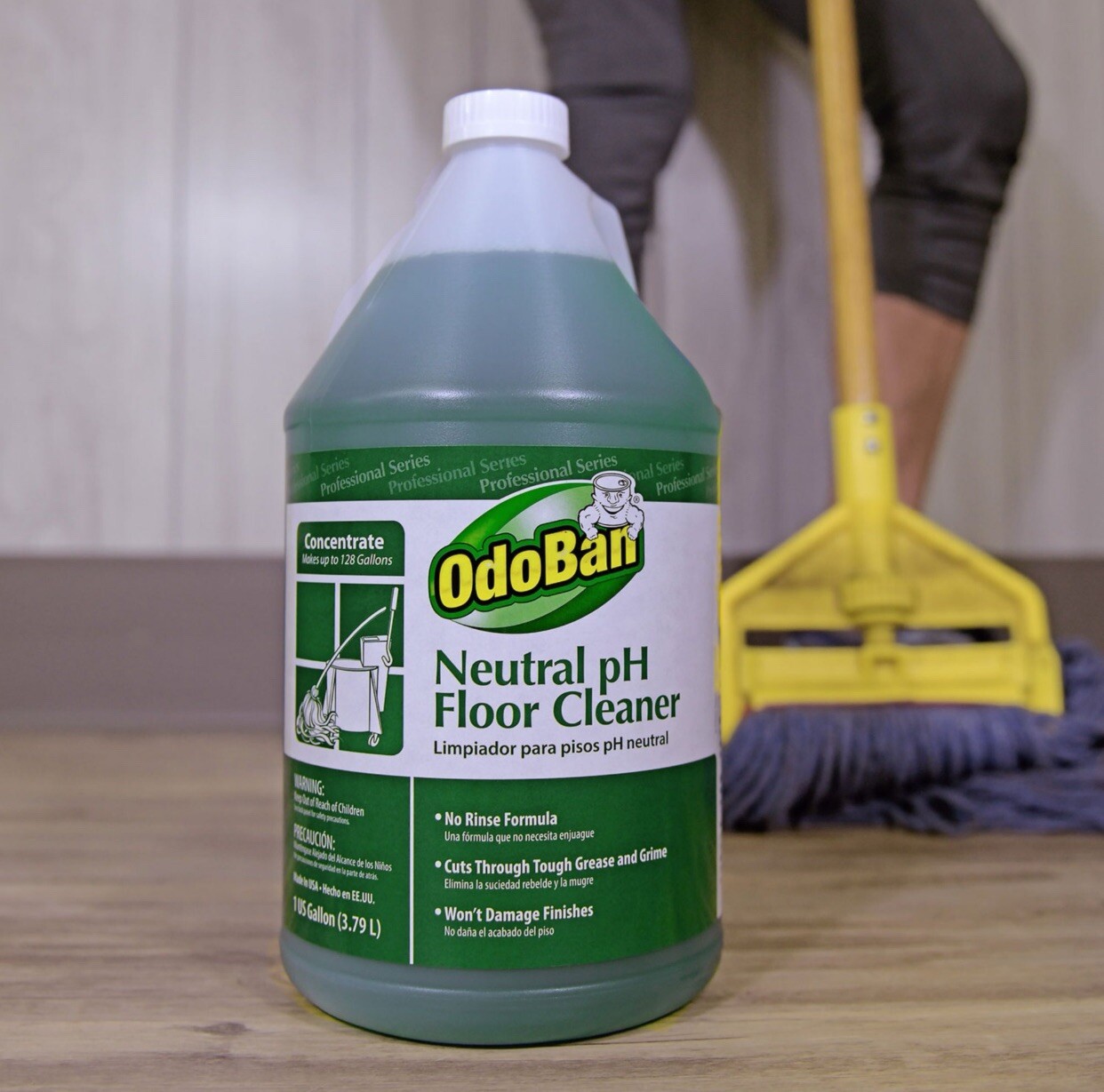 OdoBan Professional Series Neutral pH No Rinse Floor Cleaner Concentrate, 4 Gal.