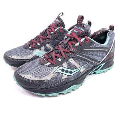 Saucony Excursion TR8 Womens Trail Running Shoes Gray Teal S15203-4 US Sz  10