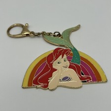 Disney The Little Mermaid Ariel Bag Backpack Charm/Key Chain Rainbow 3x3  Enamel