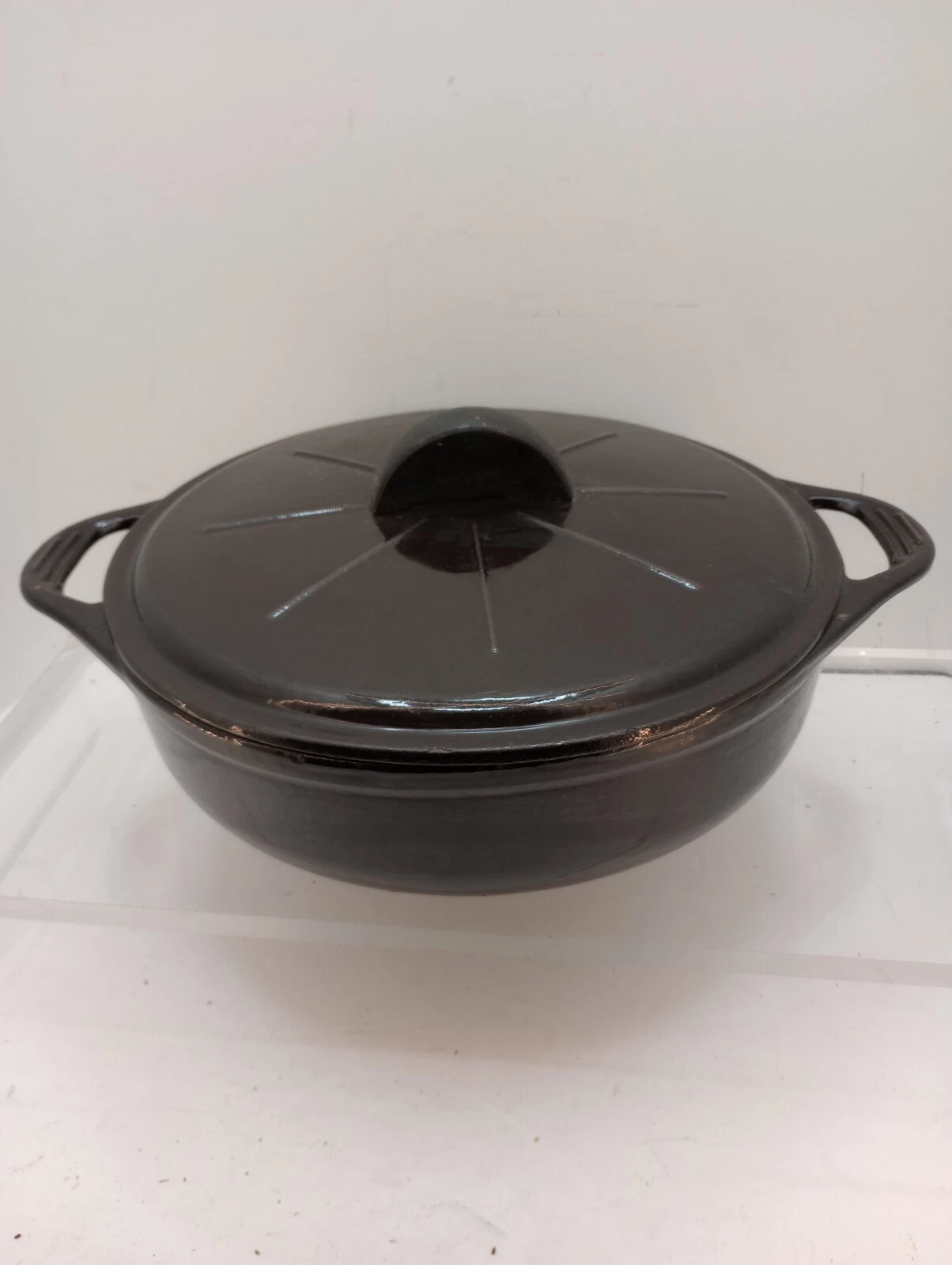 DBK Daniel Boulud Kitchen Black 5.3 Qt Enameled Cast iron Dutch Oven with Lid.