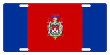 QUITO Flag Custom License Plate NATIONAL Emblem ORIGINAL Version 