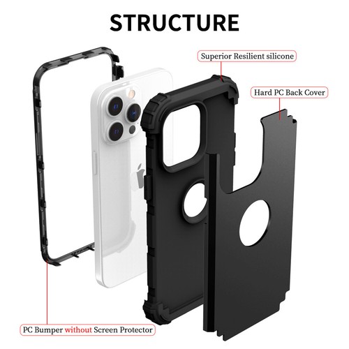 For iPhone 16e 16 15 14 13 12 11 Pro Max XR 8 7 Case Shockproof Heavy Duty Cover - Picture 15 of 58