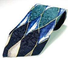 Evan Picone 100% silk tie 58" x 4" Geometric Pattern Made in USA