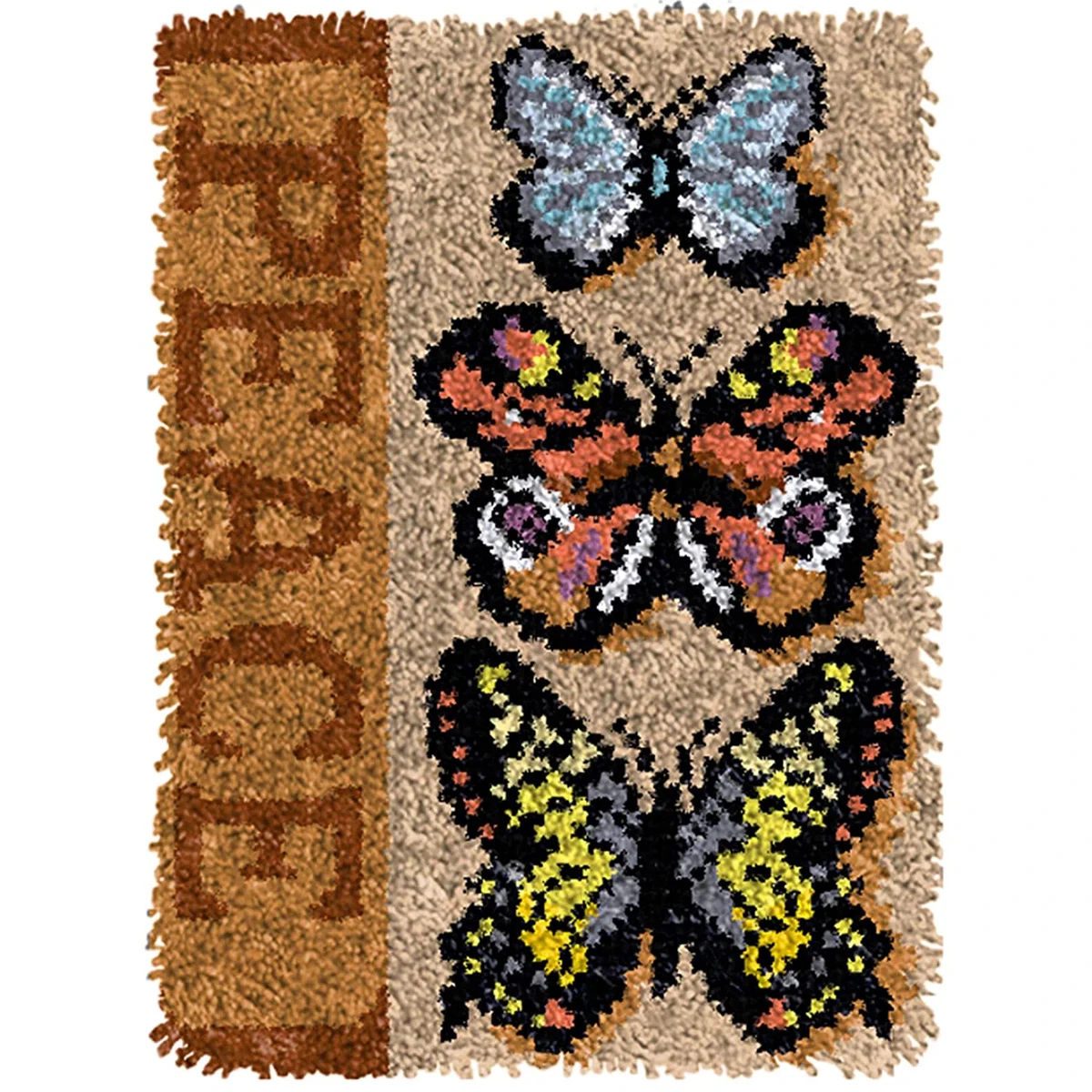 Latch Hook Rug Kits For Adults Kids Diy Rug Crochet Yarn Kits, Latch