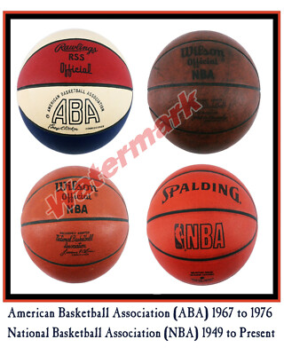 ABA NBA Basketball History Ball Display Picture Color 8 X 10 Photo Picture
