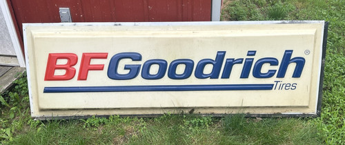 Vintage BF Goodrich Tires Large Single Side Electric Light Up Sign 73" x 24"