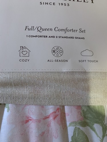 ❤️Laura Ashley “Chloe” Comforter 3PC Set 96" x 92" Full/Queen Pink Floral NWT - Picture 6 of 9