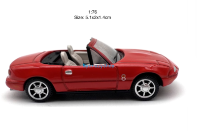 CR 1:76 Red MX-5 Miata MK1 Convertible Sports Model Diecast Metal
