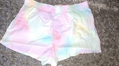 VSpink sleep Shorts brand new size medium pastel rainbow 