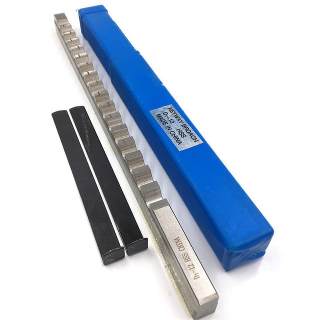 D Push Type Keyway Broach 12mm Cutter & Shim HSS High Speed Steel CNC