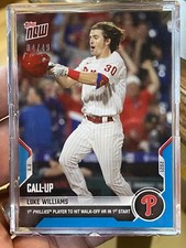 2021 Topps Now Luke Williams Phillies RC #332 Call-up Blue Parallel 4/49