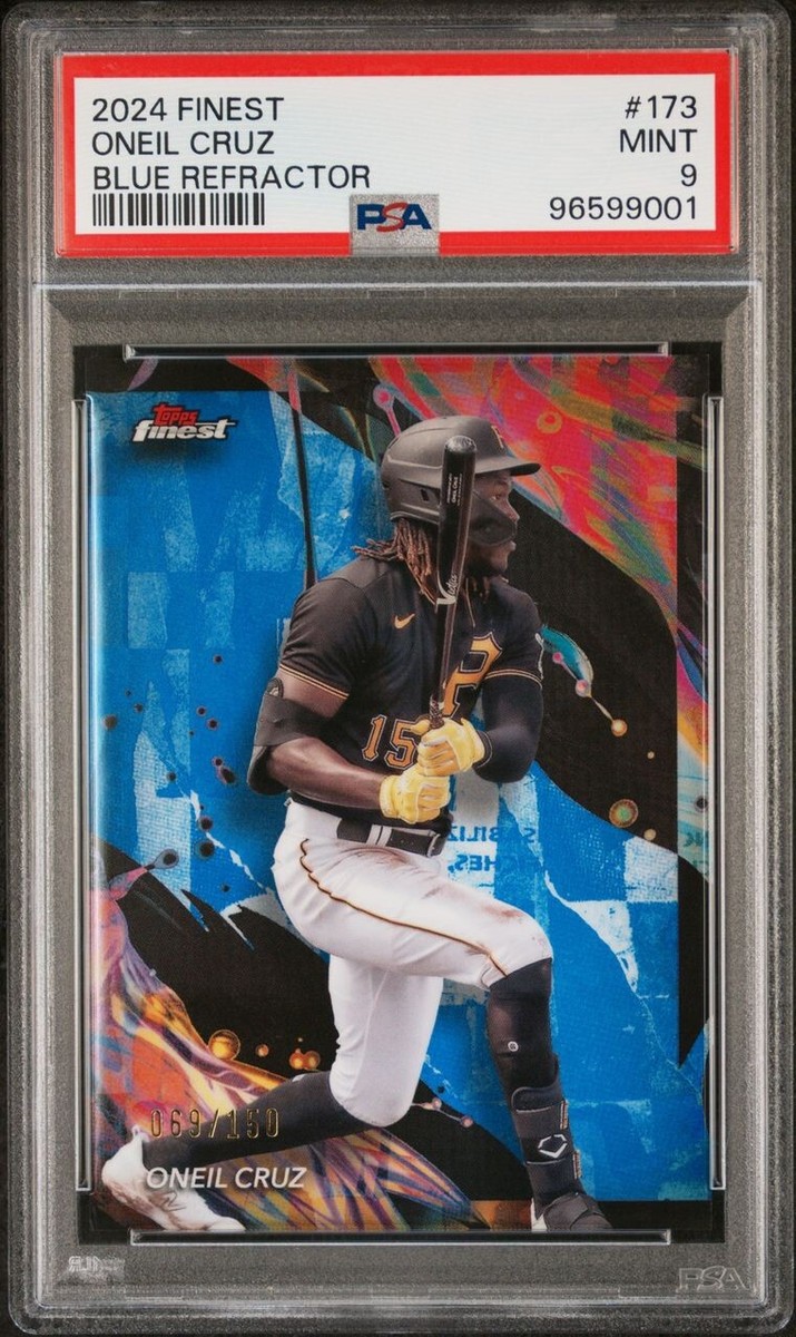 2024 Topps Finest O'Neil Cruz Blue Refractor #173 69/150 PSA 9