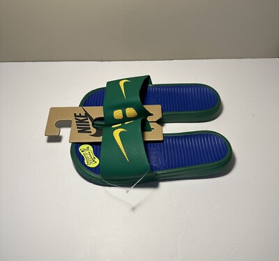 Nike Benassi Solarsoft Slides Sandals Men's Size 10 Green Blue 576427 374 RARE