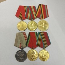 WW2 MEDAL BADGE SOVIET RUSSIAN VETERAN , LOT 6 PCS. 626d