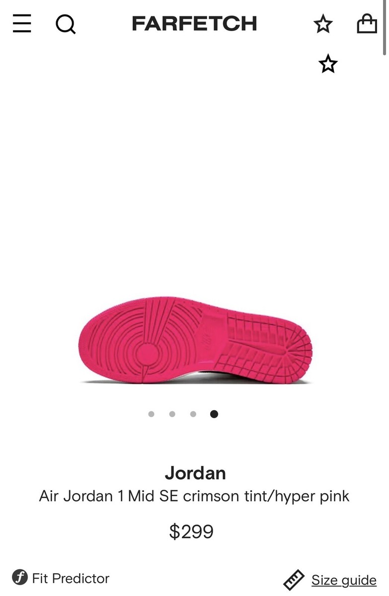 Air Jordan 1 Mid SE crimson tint/hyper pink Size 9 Rare