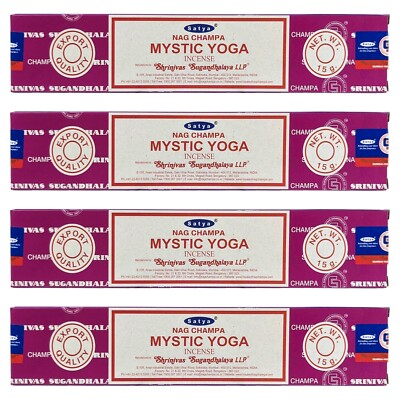 4-PACK Satya Incense Sticks, Hand Rolled In India, 29 Scents, BUY 2 GET 1 FREE