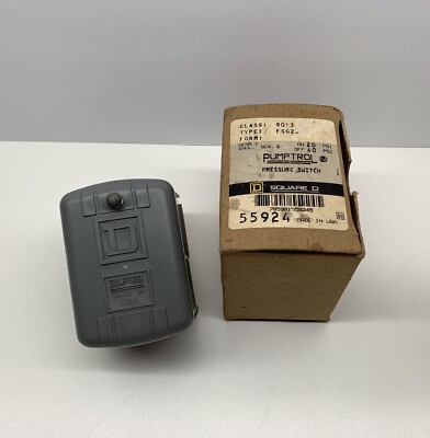 Square D 9013FSG2J20 Pumptrol Pressure Switch 20/40 PSI