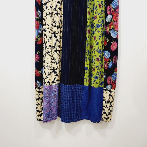 Carole Little Art-to-Wear Tank Dress Lagenlook Patchwork Maxi Rayon Womens 8 - Picture 14 of 18
