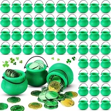 Mini Cauldron Pot with Handle, Multi-Purpose St Patrick’s Decorations (24 Pack)
