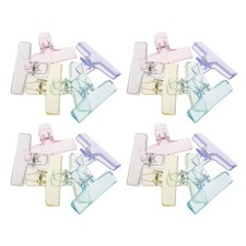 24 Pcs Colorful Acrylic Binder Clip Craft Paper Clips File Organizing