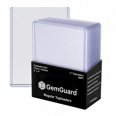 GemGuard Clear Toploaders Pokemon MTG Rigid Card Sleeves (25-100) Pack 3''x4''